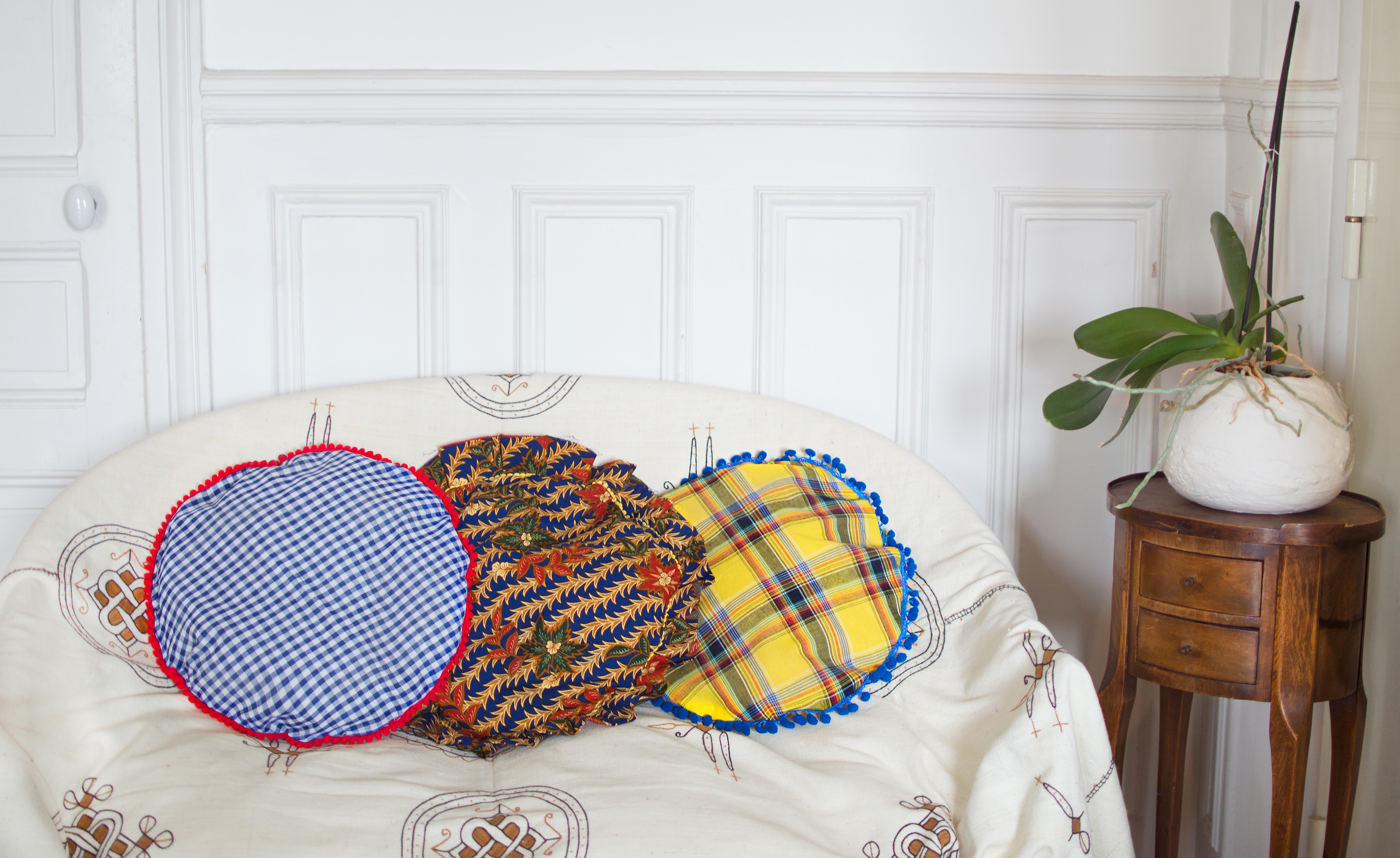diy coussin rond